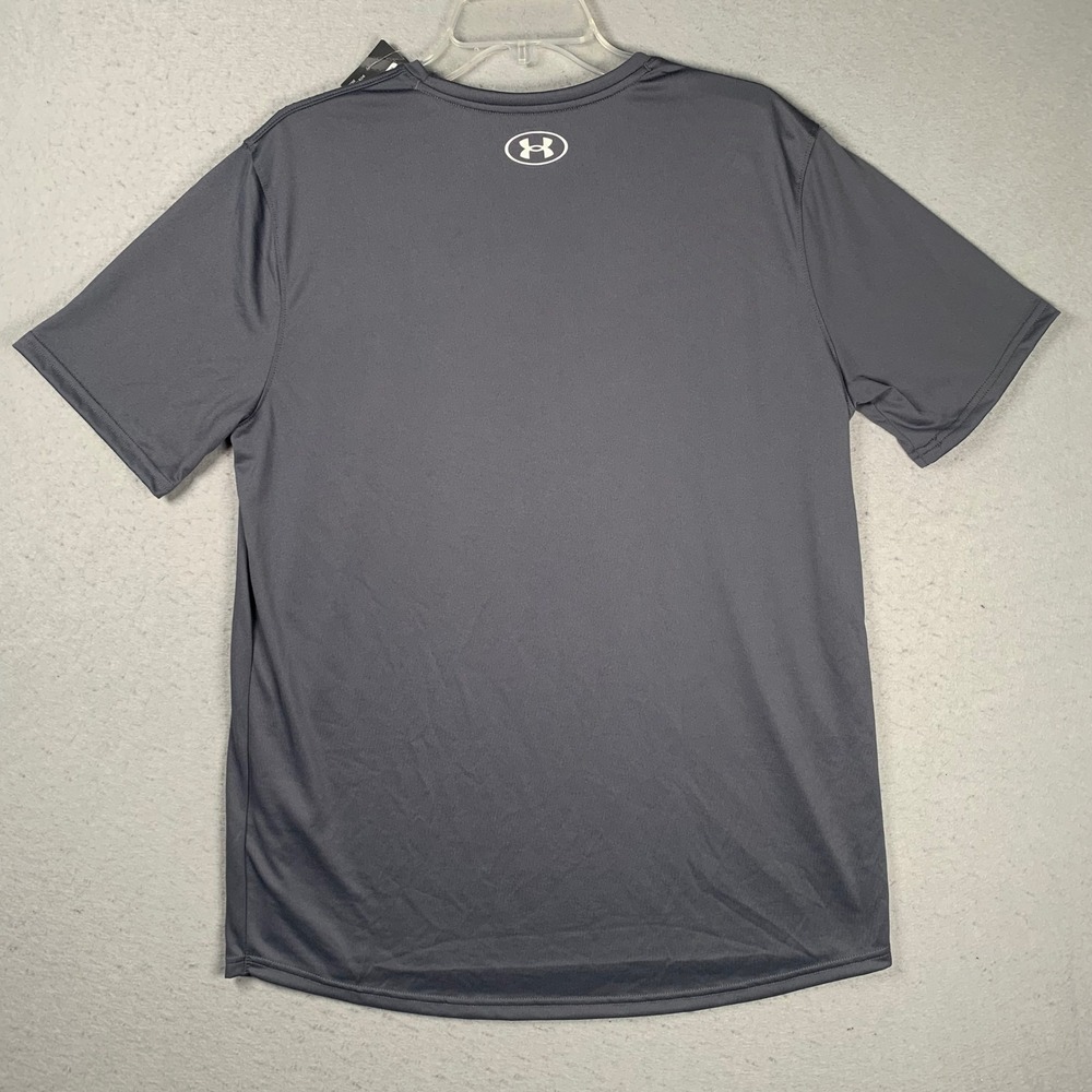 Under Armour Team Tech Shirt Mens Medium Gray Short Sleeve Loose Fit Lightweight - Picture 2 of 9